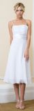 Lace Top Chiffon Skirt Formal MOB Dress with Bolero in White without Jacket